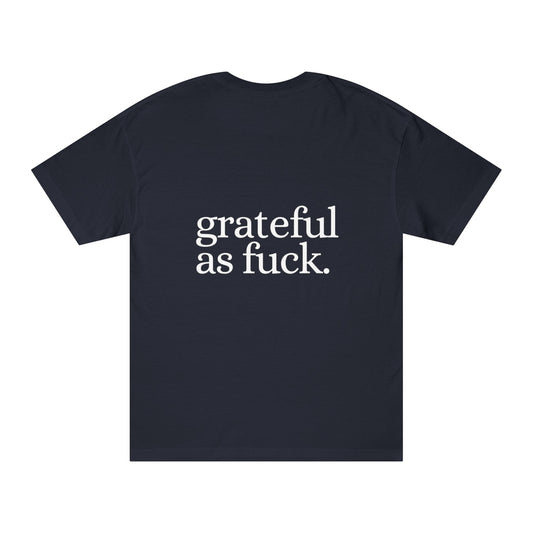 Unisex shirt "grateful as fuck" black